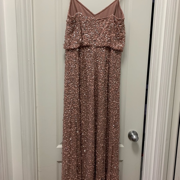 Adrianna Papell sequin beaded blouse gown - Picture 3 of 8